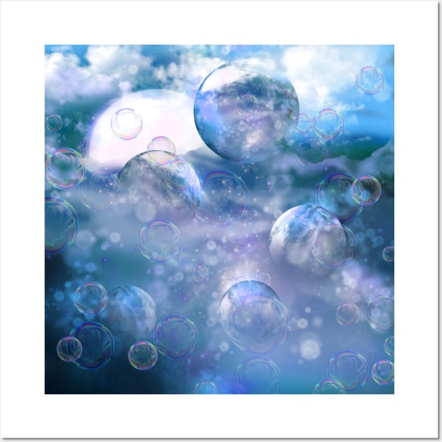 blue fantasy landscape Wall Art by cuisinecat